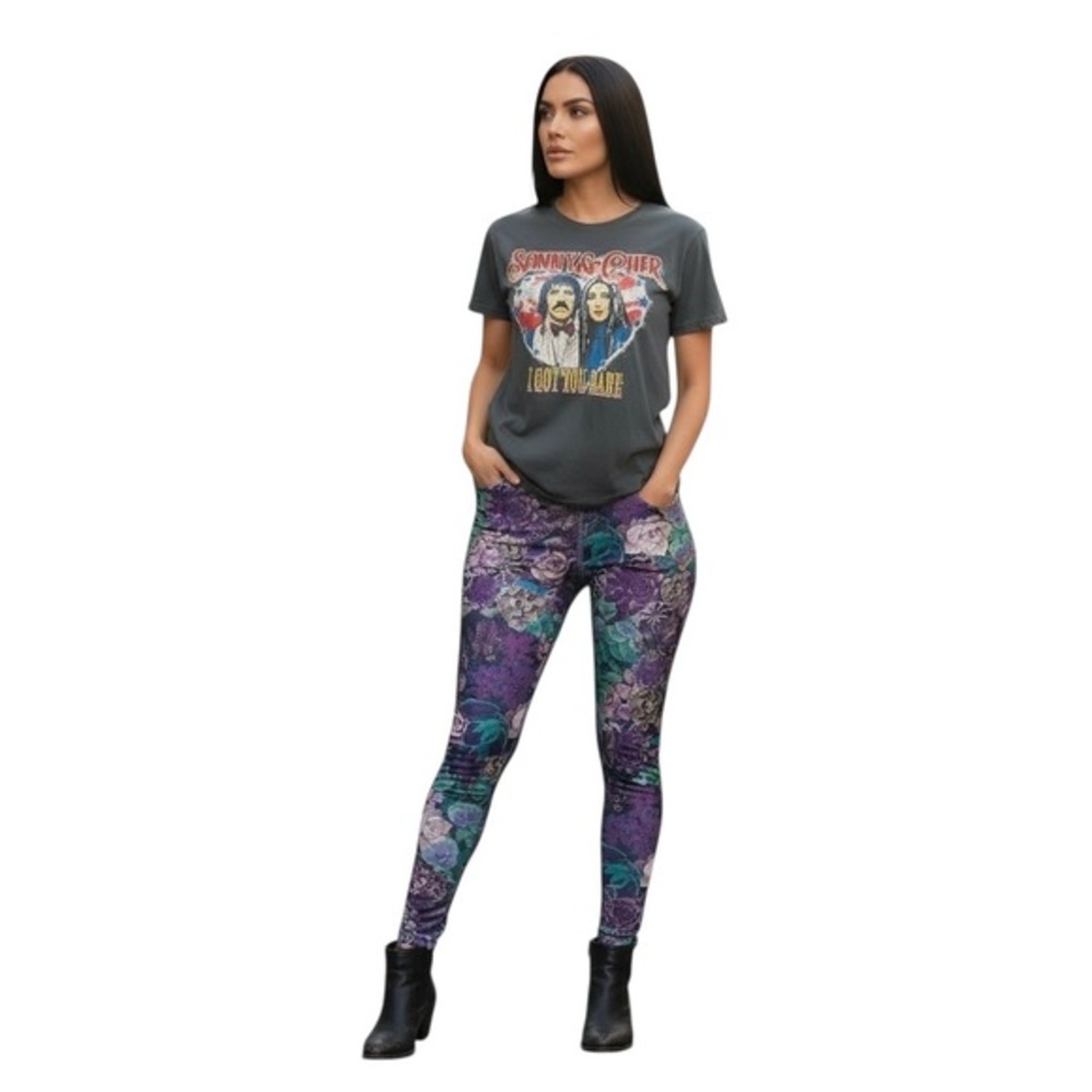 NWT Terez Floral Print Leggings - Size Medium